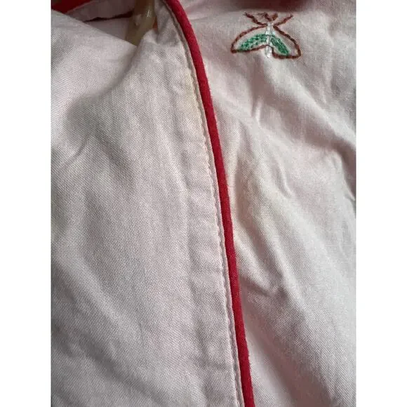 Printfresh Wood Embroidered Pajama Set in Pale Pink size 4X - Picture 4 of 5